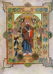 Portrait de Saint Marc ou Saint Luc, 800 AD, 20ème siècle