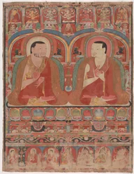 Portrait de deux lamas