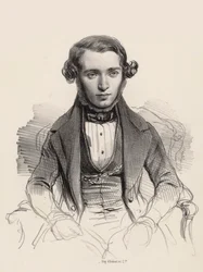 Portrait du pianiste et compositeur Jacob Rosenhain 1813-1894, 1845