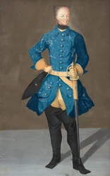 Portrait du roi Charles XII de Suède 1682-1718, années 1710