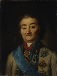Portrait du commandant en chef de la flotte, le comte Alexey Grigoryevich Orlov de Chesma
