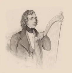 Portrait du harpiste et compositeur Elias Parish Alvars