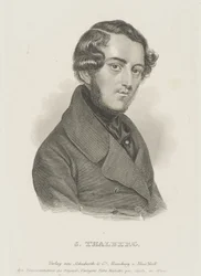 Portrait du pianiste et compositeur Sigismund Thalberg 1812-1871, vers 1850