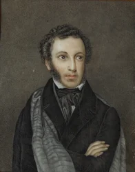 Portrait du poète Alexandre Sergueïevitch Pouchkine 1799-1837, premier quart du 19e siècle