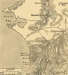 Positions des forces ANZAC sur la péninsule de Gallipoli en Turquie, Première Guerre mondiale, juillet 1915
