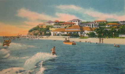 Hôtel Pradomar. Club de plage et développement foncier, vers 1940s