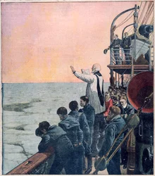 Prières sur le lieu du naufrage du Titanic, 1912