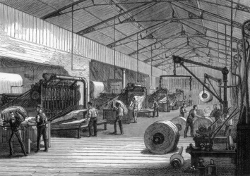 Salle de presse, bureaux du Daily Telegraph, Fleet Street, Londres, 1882