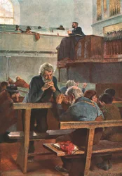 Méthodistes primitifs en prière, vers 1889, vers 1902