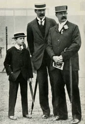 Prince Albert avec son tuteur et Lord Desborough, 1908, 1947