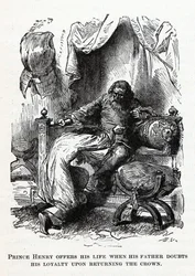 Le prince Henri offre sa vie lorsque son père doute de sa loyauté en rendant la couronne, 1882