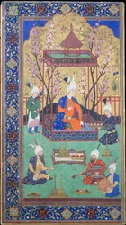 Prince dans une cour de jardin, 1525-30