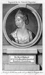 Princesse Augusta Charlotte, duchesse de Brunswick-Wolfenbuttel, 18ème siècle