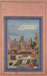 Princesse recevant un visiteur sur le balcon, Folio de l