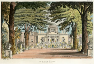 Façade principale de Chiswick House, Hounslow, Londres, 1823