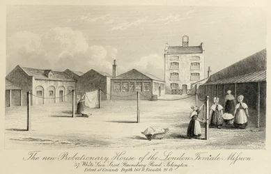 Maison de probation de la London Female Mission, 57 White Lion Street, Islington, Londres, vers 1836