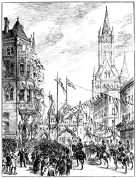 Procession approchant l