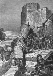 Procession des croisés autour des murs de Jérusalem, 1099