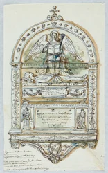 Projet pour une épitaphe en haut relief