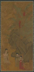 Dames en promenade, probablement dynastie Yuan