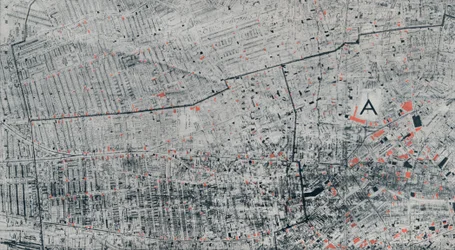 Carte des pubs de Liverpool, vers 1910, 1912