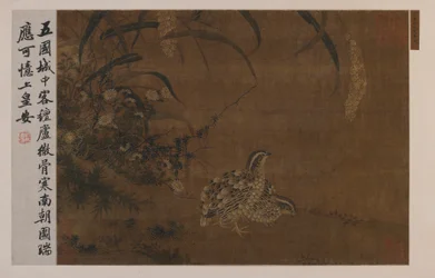 Cailles et millet, dynastie Ming, 1368-1644