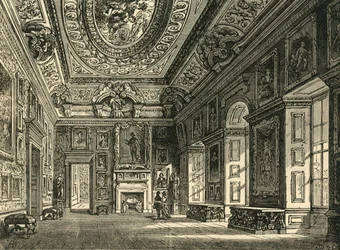 Salon de dessin de la reine Caroline, Palais de Kensington, vers 1876
