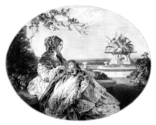 Reine Victoria et Prince Arthur, 1850