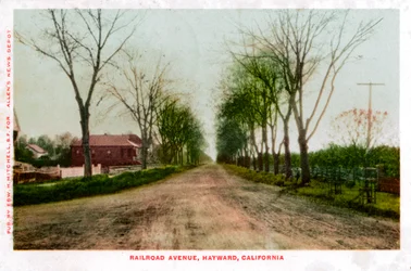 Avenue du chemin de fer, Hayward, Californie, 1905