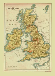 Carte ferroviaire des îles britanniques, 1902