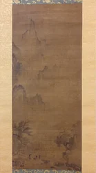Paysage pluvieux avec voyageurs, XVe siècle