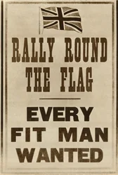 Rassemblez-vous autour du drapeau : chaque homme apte est voulu, 1914, 1935