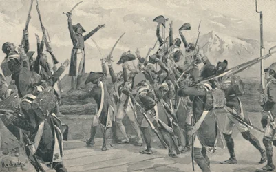 Les soldats de Rampons prêtant serment de ne jamais se rendre