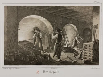 Traitement des matières premières, Métallurgie, Forgeage de métal précieux, Allemagne, vers 1851