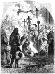 Réception de Jacques II à Dublin, vers 1689, XIXe siècle