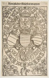 Recto: Armoiries de Maximilien Ier en tant que roi des Romains, verso: Armoiries de Florian