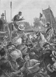 Manifestation pour la réforme à Hyde Park, Londres, 19e siècle 1906