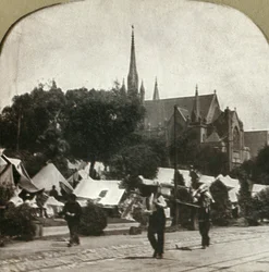 Camp de réfugiés à Jefferson Square, 1906