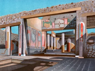 Vestiges de la maison du banquier Lucius Caecilius Iucundus, Pompéi, 1902