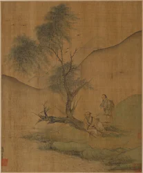 Repos sous les saules, possiblement dynastie Ming, 1368-1644