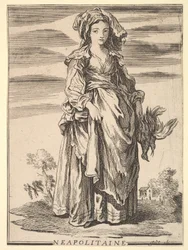 Copie inversée de Neapolitaine, du Recueil de diverses figures étrangères Inventée..., 18ème siècle