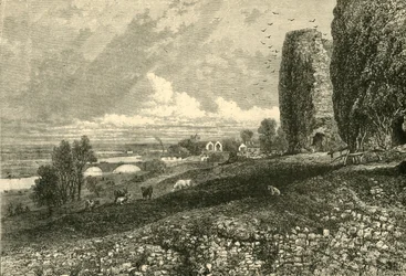 Château et marais de Rhuddlan, 1898