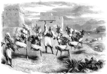 Danse nuptiale rifaine à Tanger, 1860