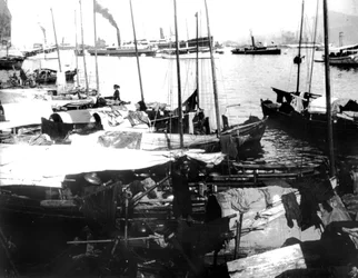 Bateaux fluviaux, Saïgon, 1900