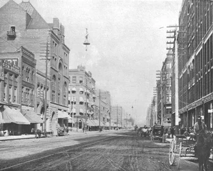 Avenue Riverside, Spokane, Washington, USA, vers 1900