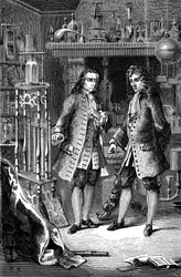 Robert Boyle, chimiste et physicien anglo-irlandais et Denis Papin, physicien français, 1870