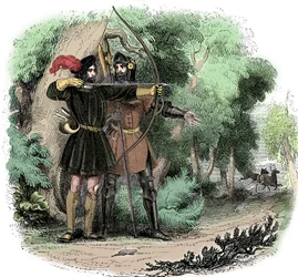 Robin des Bois, héros légendaire et hors-la-loi anglais et champion des pauvres, début du 19ème siècle