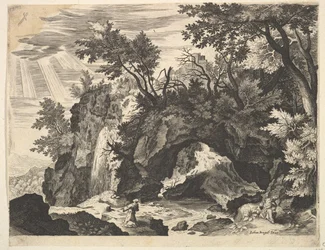 Paysage Rocheux avec la Stigmatisation de Saint François (copie inversée)