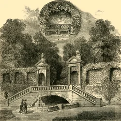 Rogers Seat et Inigo Jones Gateway, Holland House, vers 1876
