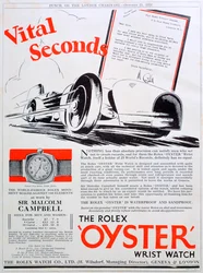 Publicité pour la montre-bracelet Rolex Oyster, 1931